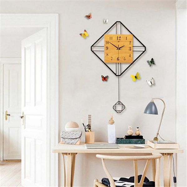 nordic wooden wall clock living room swing creative modern simple decorative art quartz hanging home decor clocks
nordic wooden wall clock living room swing creative modern simple decorative art quartz hanging home decor clocks