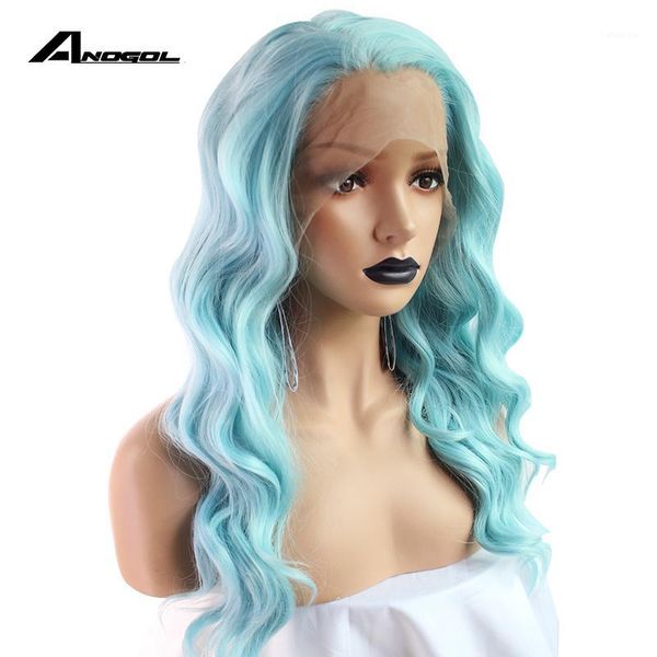 anogol high temperature fiber water wave part full hair long wigs mint green synthetic lace front wig for women cosplay1, Black
anogol high temperature fiber water wave part full hair long wigs mint green synthetic lace front wig for women cosplay1, Black