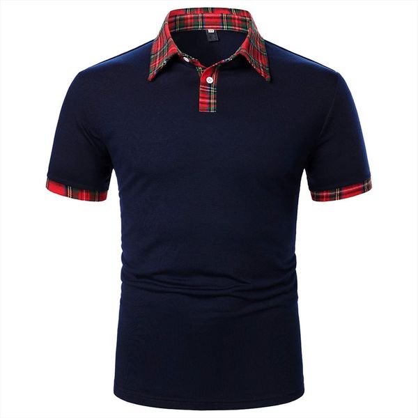 spring and summer leisure mens polo patchwork shirt with lapel short sleeves plaid solid color shirts, White;black
spring and summer leisure mens polo patchwork shirt with lapel short sleeves plaid solid color shirts, White;black