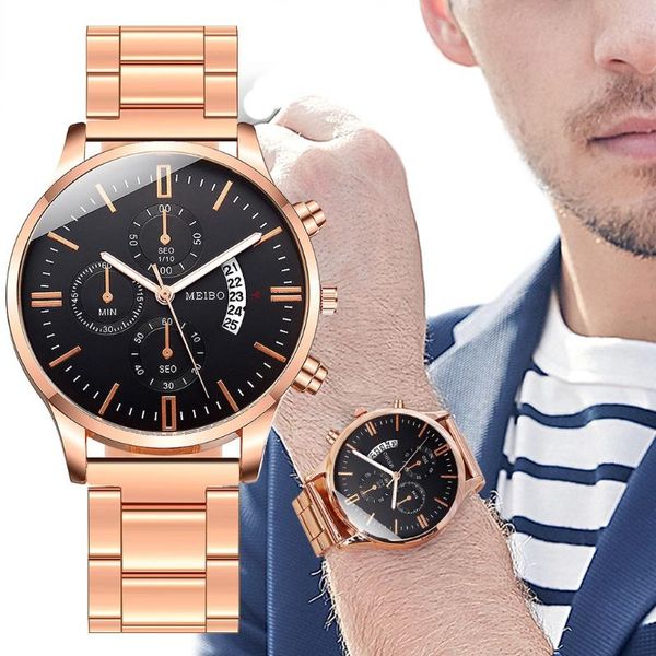 wristwatches meibo sleek minimalist stainless steel with three-eye men quartz watch luxury fashion business clock, Slivery;brown
wristwatches meibo sleek minimalist stainless steel with three-eye men quartz watch luxury fashion business clock, Slivery;brown