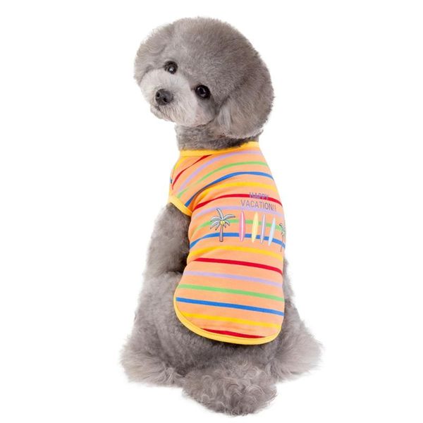 dog apparel cotton pet clothing summer breathable clothes stripe puppy vest t-shirt for small & medium dogs
dog apparel cotton pet clothing summer breathable clothes stripe puppy vest t-shirt for small & medium dogs