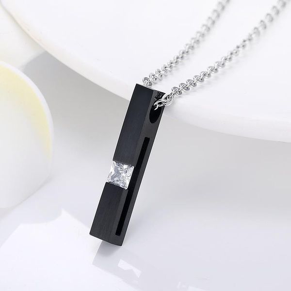 pendant necklaces for men fashion rectangle zircon necklace classic stainless steel jewelry gift, Silver
pendant necklaces for men fashion rectangle zircon necklace classic stainless steel jewelry gift, Silver