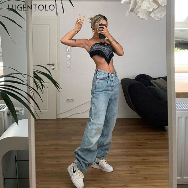 women's jeans lugentolo loose summer high waist slim casual all-match solid female straight fashion long, Blue
women's jeans lugentolo loose summer high waist slim casual all-match solid female straight fashion long, Blue