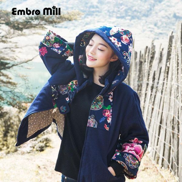 women's jackets womens autumn winter chinese style royal embroidered short blue thick vintage warm coat jacket female m-xx, Black;brown
women's jackets womens autumn winter chinese style royal embroidered short blue thick vintage warm coat jacket female m-xx, Black;brown