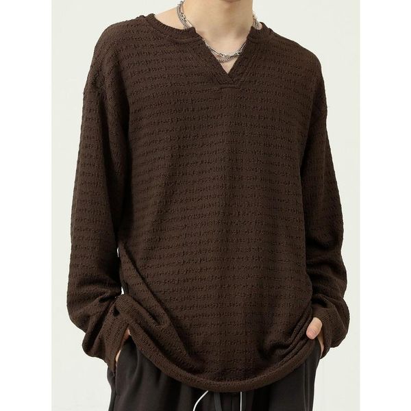 men's t-shirts men clothing 2021 autumn products korean v-neck solid color simple long-sleeved t-shirt male texture couple top, White;black
men's t-shirts men clothing 2021 autumn products korean v-neck solid color simple long-sleeved t-shirt male texture couple top, White;black