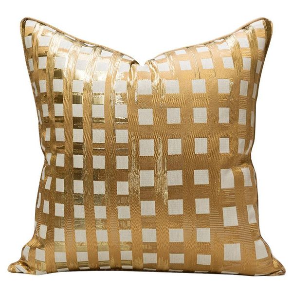 cushion/decorative pillow luxury golden square jacquard decorative cushion cover 45cm beige plaid pillowcase home sofa office el chair bed
cushion/decorative pillow luxury golden square jacquard decorative cushion cover 45cm beige plaid pillowcase home sofa office el chair bed