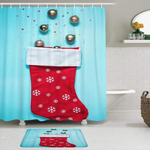 fabric shower curtain and mats set,christmas sock flat lay view,waterproof bath curtains with 12 hooks,non slip rugs
fabric shower curtain and mats set,christmas sock flat lay view,waterproof bath curtains with 12 hooks,non slip rugs