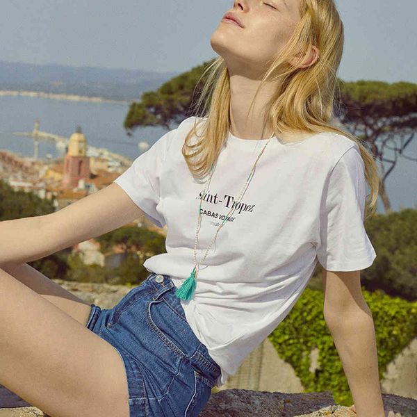t shirt letter print woman minimalist round collar white soft cotton t shirt chic summer elegant casual tee
t shirt letter print woman minimalist round collar white soft cotton t shirt chic summer elegant casual tee