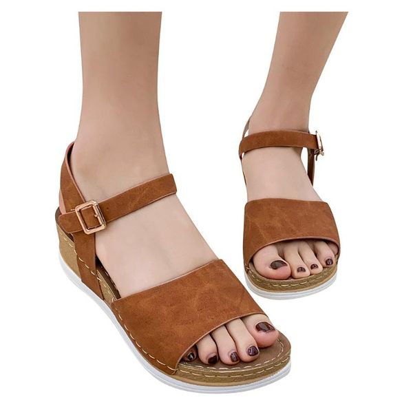 dress shoes sagace weged sandals women plus size thick bottom strap buckle roman women's footwear for summer mujer, Black
dress shoes sagace weged sandals women plus size thick bottom strap buckle roman women's footwear for summer mujer, Black