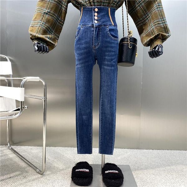women's jeans 2021patchwork four button super high waist tight leggings version slim closed hip lift pencil denim capris pants, Blue
women's jeans 2021patchwork four button super high waist tight leggings version slim closed hip lift pencil denim capris pants, Blue