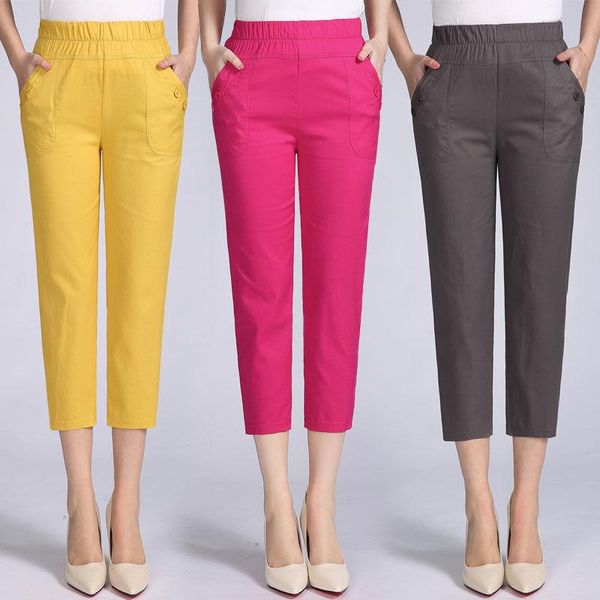 plus size elastic waist summer pants women middle-aged stretch straight cotton work office ladies trousers capri c7334 women's & capris, Black;white
plus size elastic waist summer pants women middle-aged stretch straight cotton work office ladies trousers capri c7334 women's & capris, Black;white