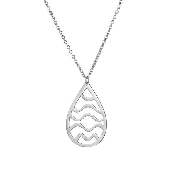 pendant necklaces zgn0012 selling 2021 design necklace stainless steel geometric wave shape lady banquet jewelry, Silver
pendant necklaces zgn0012 selling 2021 design necklace stainless steel geometric wave shape lady banquet jewelry, Silver