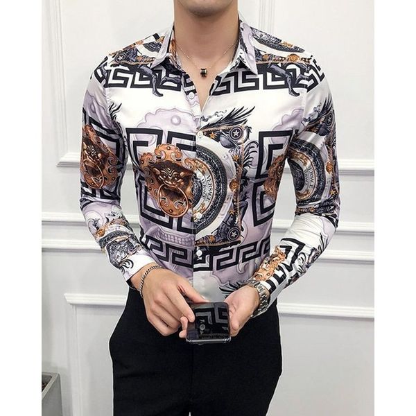 Bronze statue design comfortable men's long-sleeved shirt high quality comfortable fit fashion retro style travel office entertainment, White;black
Bronze statue design comfortable men's long-sleeved shirt high quality comfortable fit fashion retro style travel office entertainment, White;black