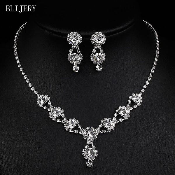 earrings & necklace blijery crystal bridesmaid bridal jewelry sets for women rhinestone engagement wedding, Silver
earrings & necklace blijery crystal bridesmaid bridal jewelry sets for women rhinestone engagement wedding, Silver