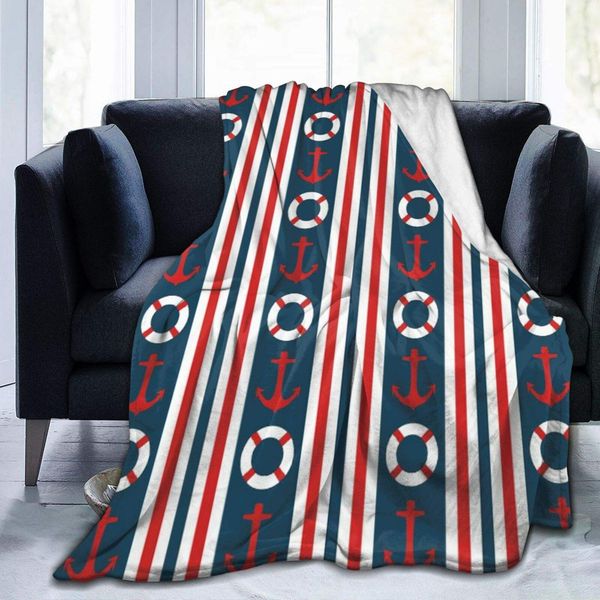 Personalized Custom Throw Blanket,Nautical Vertical Borders Stripes Maritime Theme Steering Wheel And Anchor Pattern,Soft
Personalized Custom Throw Blanket,Nautical Vertical Borders Stripes Maritime Theme Steering Wheel And Anchor Pattern,Soft