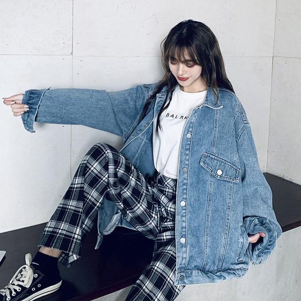 early spring loose bf korean version of the hong kong style oversize denim jacket female thin all-match women's jackets, Black;brown
early spring loose bf korean version of the hong kong style oversize denim jacket female thin all-match women's jackets, Black;brown