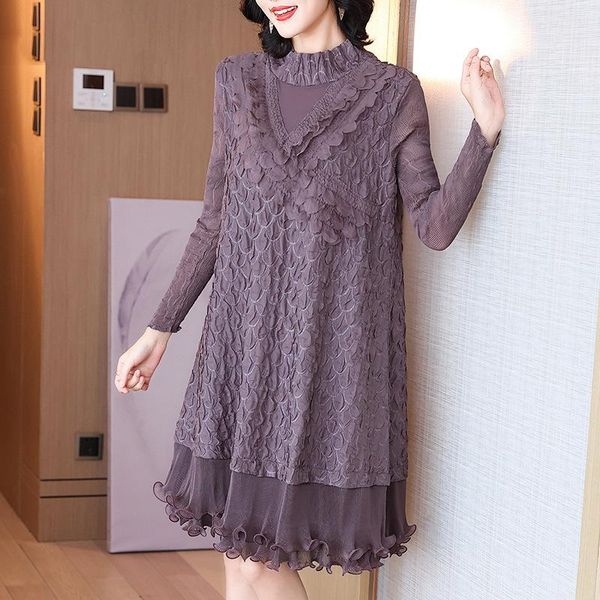 autumn and winter high-end temperament long sleeve a-line pleated dress casual dresses, Black;gray
autumn and winter high-end temperament long sleeve a-line pleated dress casual dresses, Black;gray