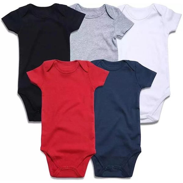 rompers solid black white boys girls short sleeve bodysuit born infant baby clothes, Blue
rompers solid black white boys girls short sleeve bodysuit born infant baby clothes, Blue