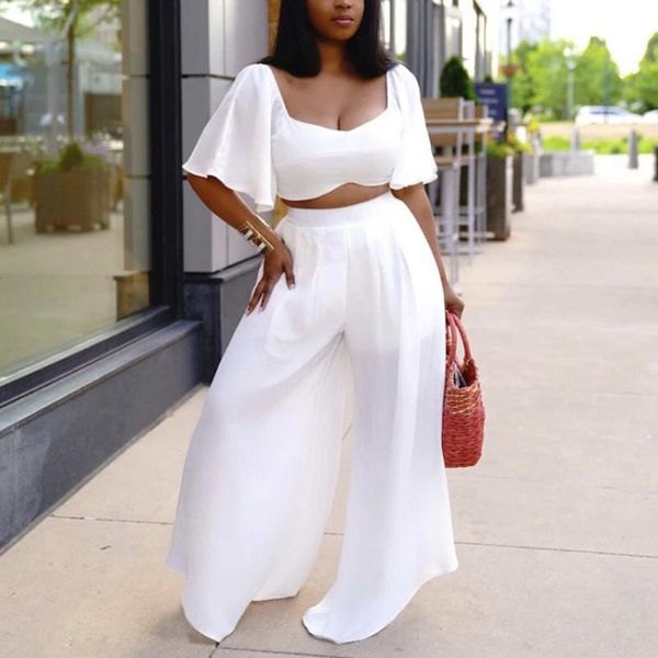 women's two piece pants 2 pieces sets womens outfits plus size 4xl 5xl large solid crop & wide leg high waisted fashion matching, White
women's two piece pants 2 pieces sets womens outfits plus size 4xl 5xl large solid crop & wide leg high waisted fashion matching, White