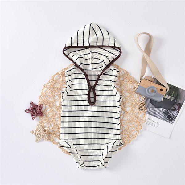 cute newborn infant baby boy girls striped hooded sleeveless button rompers jumpsuit cotton summer baby casual soft clothes, Blue
cute newborn infant baby boy girls striped hooded sleeveless button rompers jumpsuit cotton summer baby casual soft clothes, Blue