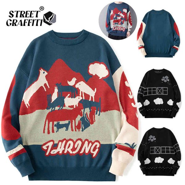 harajuku thick casual men's large fashion coat, round neck sweater, winter, 2021, White;black
harajuku thick casual men's large fashion coat, round neck sweater, winter, 2021, White;black