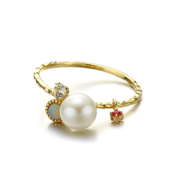 cluster rings lamoon 925 sterling silver ring for women freshwater pearl retro style opal ruby gemstone 14k gold plated fine jewelry lmri135, Golden;silver
cluster rings lamoon 925 sterling silver ring for women freshwater pearl retro style opal ruby gemstone 14k gold plated fine jewelry lmri135, Golden;silver