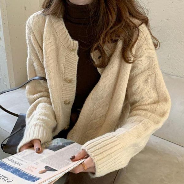 women's knits & tees women 2021 spring autumn loose warm cardigan coats female o-neck sweater jackets ladies knitted jumpers overcoats, White
women's knits & tees women 2021 spring autumn loose warm cardigan coats female o-neck sweater jackets ladies knitted jumpers overcoats, White