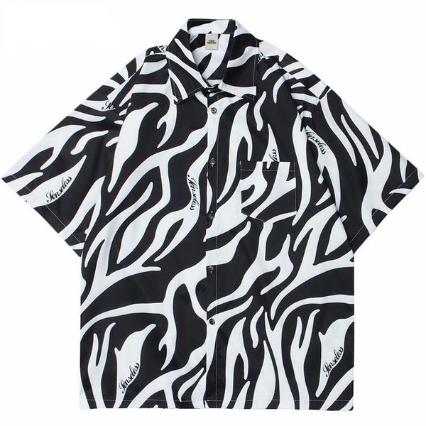 men's casual shirts hip hop harajuku hawaiian shirt streetwear letter zebra striped print beach 2021 men short sleeve aloha thin, White;black
men's casual shirts hip hop harajuku hawaiian shirt streetwear letter zebra striped print beach 2021 men short sleeve aloha thin, White;black