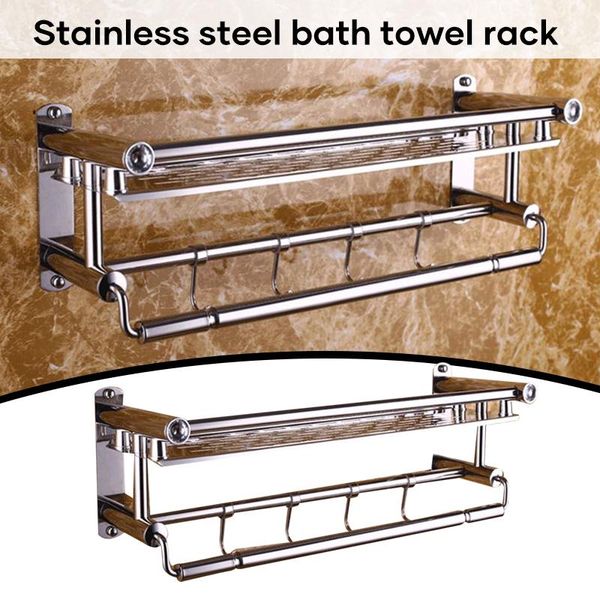punch-stainless steel bathroom towel rack multifunctional cloth holder with hooks hanging gadget for home xkw racks
punch-stainless steel bathroom towel rack multifunctional cloth holder with hooks hanging gadget for home xkw racks