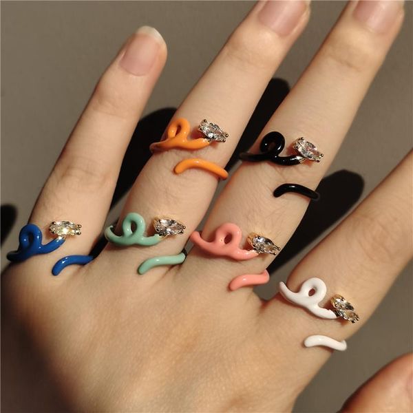 cluster rings 2021 punk colorful dripping oil rhinestone twisted snake opening aolly ring adjustable for women girls party wedding jewelry, Golden;silver
cluster rings 2021 punk colorful dripping oil rhinestone twisted snake opening aolly ring adjustable for women girls party wedding jewelry, Golden;silver
