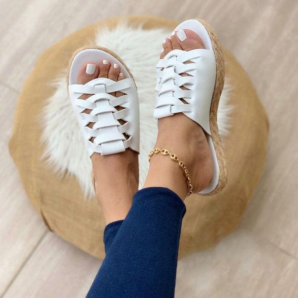women slippers women's summer peep toe footwear casual platform flats ladies pu leather comfortable female woven shoes, Black
women slippers women's summer peep toe footwear casual platform flats ladies pu leather comfortable female woven shoes, Black