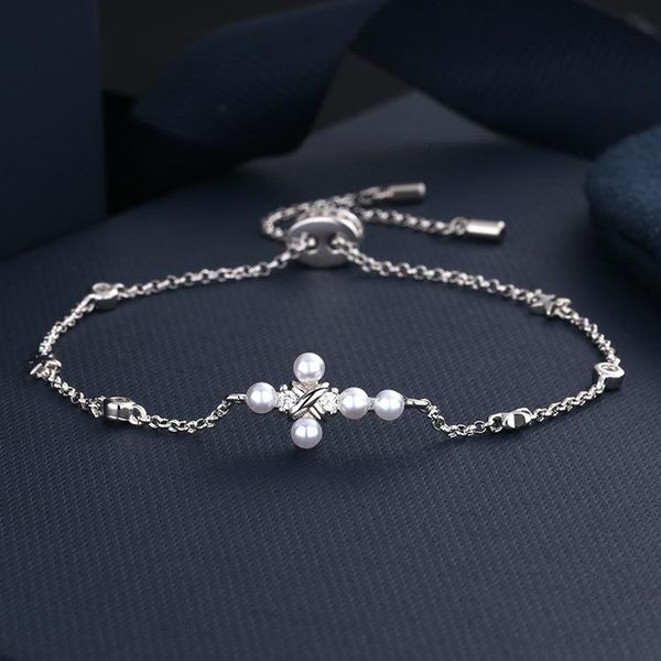 simple small pearl cross bracelets chain crystal wedding bracelet for women silver color elegant zk45 charm, Golden;silver
simple small pearl cross bracelets chain crystal wedding bracelet for women silver color elegant zk45 charm, Golden;silver