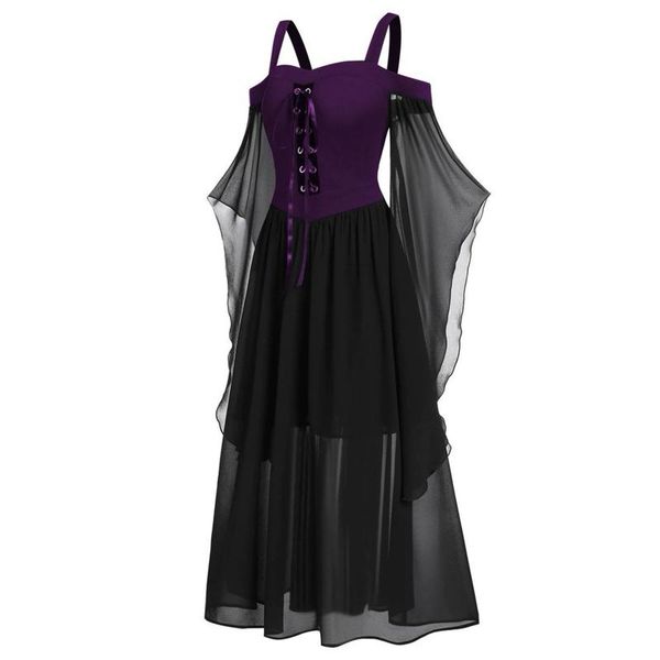 casual dresses vintage women dress autumn gauze strapless halloween costumes chiffon plus size butterfly sleeve lace a-line robe, Black;gray
casual dresses vintage women dress autumn gauze strapless halloween costumes chiffon plus size butterfly sleeve lace a-line robe, Black;gray