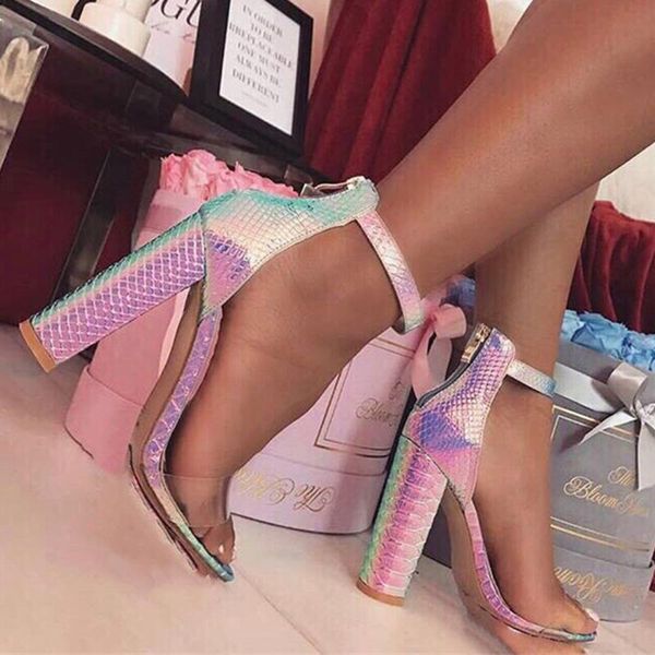 women .5cm high heels sandals lady serpentine glitter sandles fetish blue stripper strappy shoes chunky party block, Black
women .5cm high heels sandals lady serpentine glitter sandles fetish blue stripper strappy shoes chunky party block, Black