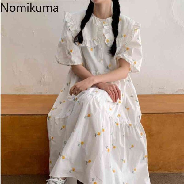 nomikuma floral embroidery woman dress sweet peter pan collar short sleeve dresses korean chic summer causal vestidos 6h319 210427, Black;gray
nomikuma floral embroidery woman dress sweet peter pan collar short sleeve dresses korean chic summer causal vestidos 6h319 210427, Black;gray