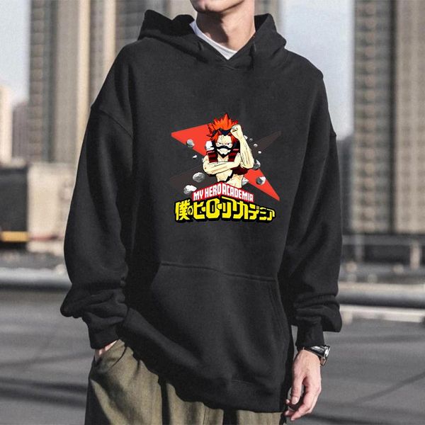men's hoodies & sweatshirts harajuku anime my hero academia kirishima eijiro men fashion cartoon boku no printed winter sweatshirt top, Black
men's hoodies & sweatshirts harajuku anime my hero academia kirishima eijiro men fashion cartoon boku no printed winter sweatshirt top, Black