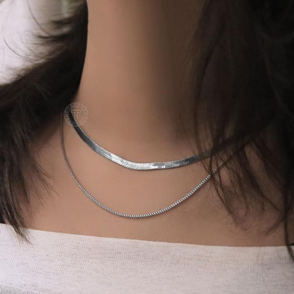 chains snake chain layered necklace for women stainless steel herringbone link length adjustable wholesale fashion jewelry ldn306, Silver
chains snake chain layered necklace for women stainless steel herringbone link length adjustable wholesale fashion jewelry ldn306, Silver