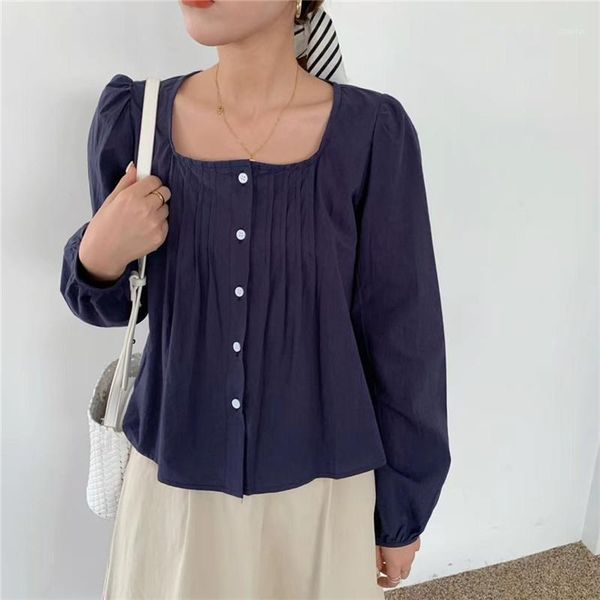 alien kitty women shirts 2021 autumn solid female blouse loose crimped square collar elegant all match fashion office lady, White
alien kitty women shirts 2021 autumn solid female blouse loose crimped square collar elegant all match fashion office lady, White