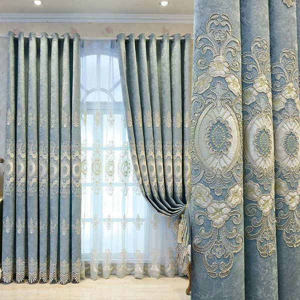 curtain & drapes 2021 european style simple gold thread embroidered curtains for living room bedroom study blackout customization
curtain & drapes 2021 european style simple gold thread embroidered curtains for living room bedroom study blackout customization