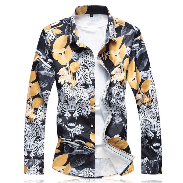 men's casual shirts c619 leopard leaves 3d digital printing long sleeve shirt men arrival2021 quality soft smooth elastic chemise homme, White;black
men's casual shirts c619 leopard leaves 3d digital printing long sleeve shirt men arrival2021 quality soft smooth elastic chemise homme, White;black