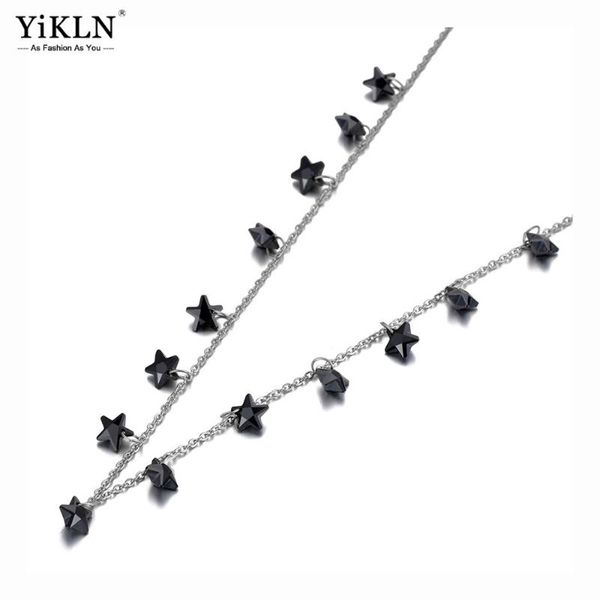 pendant necklaces yikln bohemia titanium stainless steel black star cz crystal choker necklace trendy chain for women yn20090, Silver
pendant necklaces yikln bohemia titanium stainless steel black star cz crystal choker necklace trendy chain for women yn20090, Silver