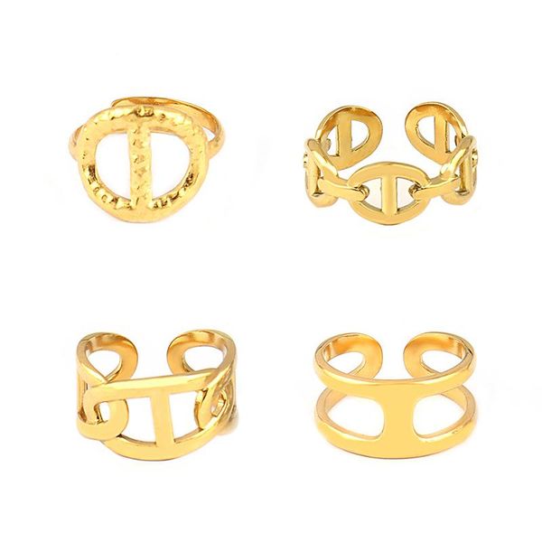 cluster rings punk stainless steel women chain ring letter open for geometric wholesale jewelry gifts, Golden;silver
cluster rings punk stainless steel women chain ring letter open for geometric wholesale jewelry gifts, Golden;silver