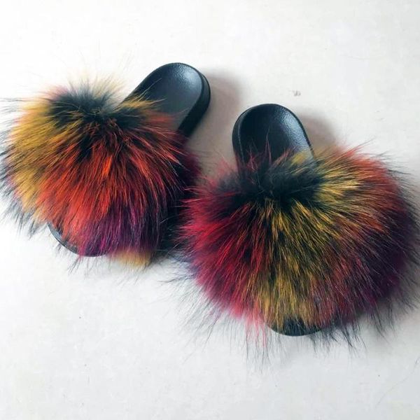 slippers women fur rainbow slides real sandals fluffy raccoon home ladies sweet cute fuzzy flip flops, Black
slippers women fur rainbow slides real sandals fluffy raccoon home ladies sweet cute fuzzy flip flops, Black