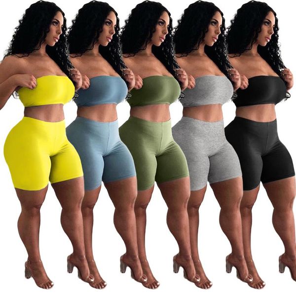 women's tracksuits 9gl6272 summer women two piece set solid strapless shorts, Gray
women's tracksuits 9gl6272 summer women two piece set solid strapless shorts, Gray
