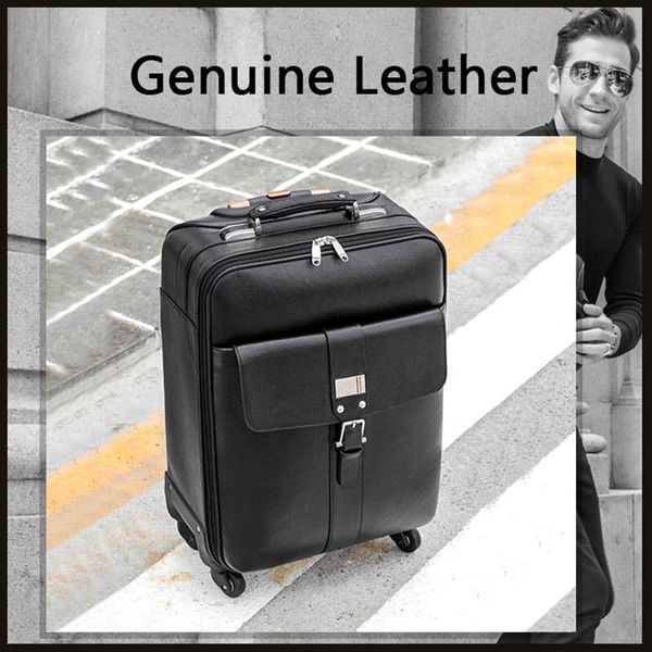 suitcases letrend fashion luxury cow leather genuine rolling luggage trolley business boarding box trunk travel bag
suitcases letrend fashion luxury cow leather genuine rolling luggage trolley business boarding box trunk travel bag