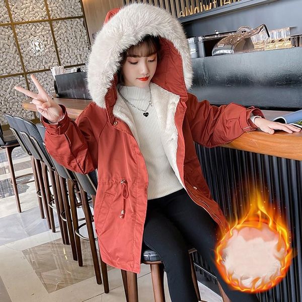 down coat girls winter fashion parka big fur collar hooded jacket girl thick warm plus velvet tether waist red khaki, Blue;gray
down coat girls winter fashion parka big fur collar hooded jacket girl thick warm plus velvet tether waist red khaki, Blue;gray