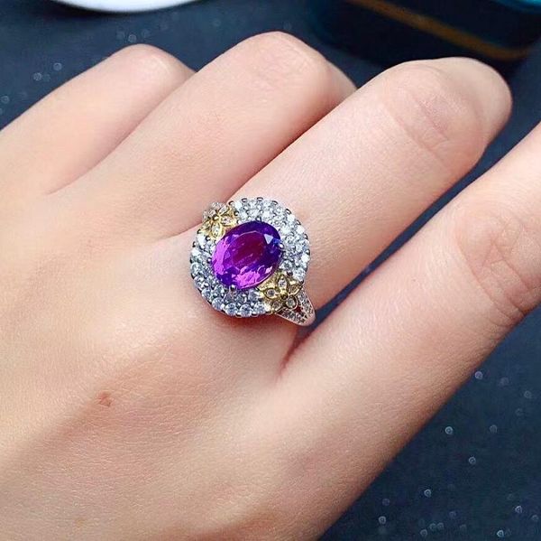 cluster rings luxury 925 silver amethyst ring for party vvs grade natural sterling jewelry gift woman, Golden;silver
cluster rings luxury 925 silver amethyst ring for party vvs grade natural sterling jewelry gift woman, Golden;silver
