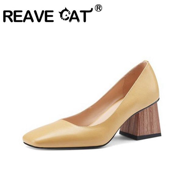 dress shoes reave cat 2021 square toe slip on women genuine leather shallow ladies spring autumn concise wood high heels office, Black
dress shoes reave cat 2021 square toe slip on women genuine leather shallow ladies spring autumn concise wood high heels office, Black