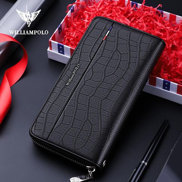 wallets wallet wen long genuine leather zipper phone purse card holder casual give a gift to husband or friends, Red;black
wallets wallet wen long genuine leather zipper phone purse card holder casual give a gift to husband or friends, Red;black
