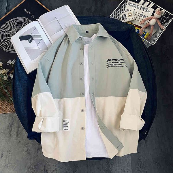 men's casual shirts casual long sleeve shirt, business polo, flannel splicing, japanese fashion, White;black
men's casual shirts casual long sleeve shirt, business polo, flannel splicing, japanese fashion, White;black